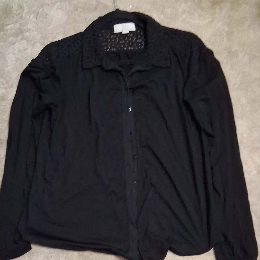 Carolyn Taylor Black Blouse